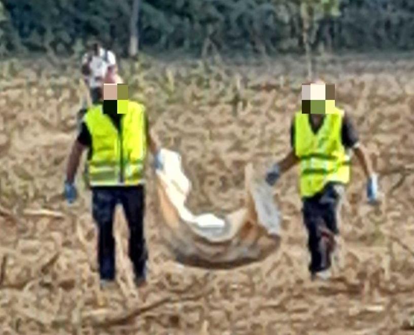 La rimozione dei resti umani dal campo incolto “Ai Passi”