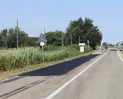 L’asfalto nuovo già sta franando. A Serravalle cresce lo scontento
