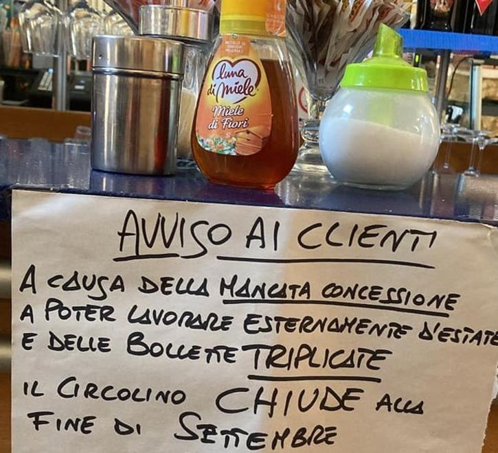 Tra bollette e benzina: il Circolino di Casale alza bandiera bianca 