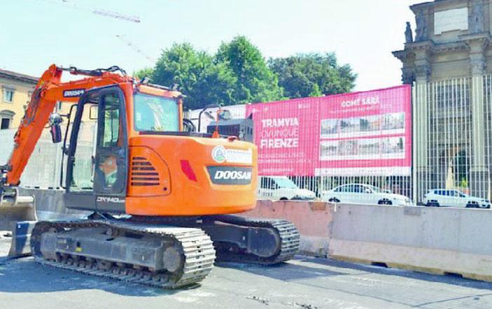 
	I lavori per la tramvia a Firenze&nbsp;


