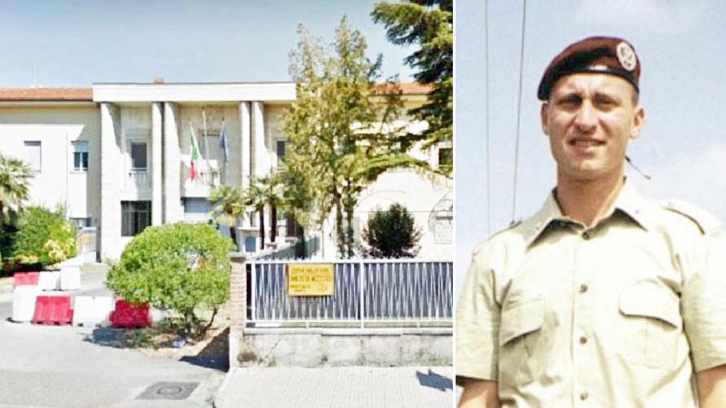 L’ingresso della caserma Gamerra dove fu ucciso Emanuele Scieri