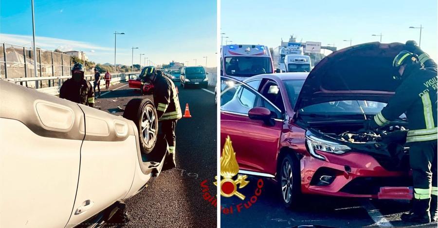 
	L'incidente avvenuto sulla stradale statale 729 in direzione Sassari&nbsp;

