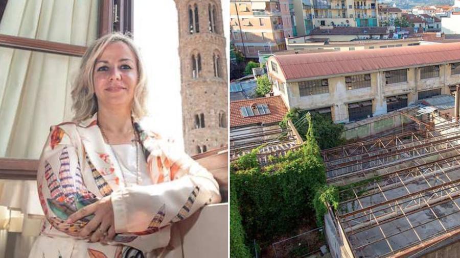 L’assessora all’urbanistica Cecilia Del Re e, nella foto a destra, l’abbattimento di un edificio abbandonato in via Campofiore