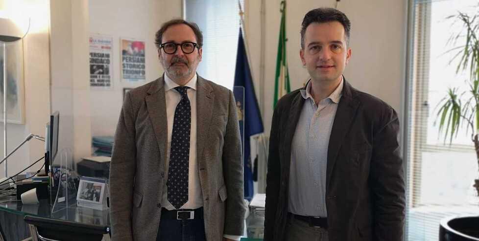 Nella foto grande in alto il sindaco Francesco Persiani e Giacomo Mannocci