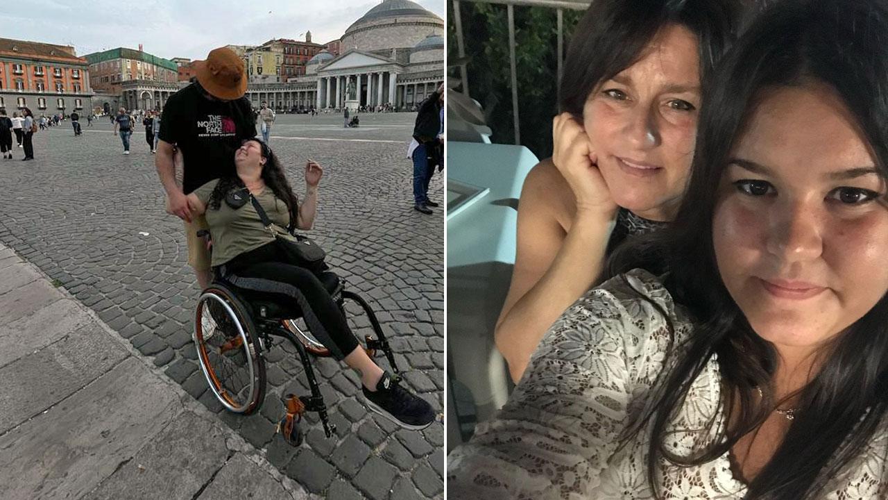 Sara con il fidanzato Napoli e con la mamma