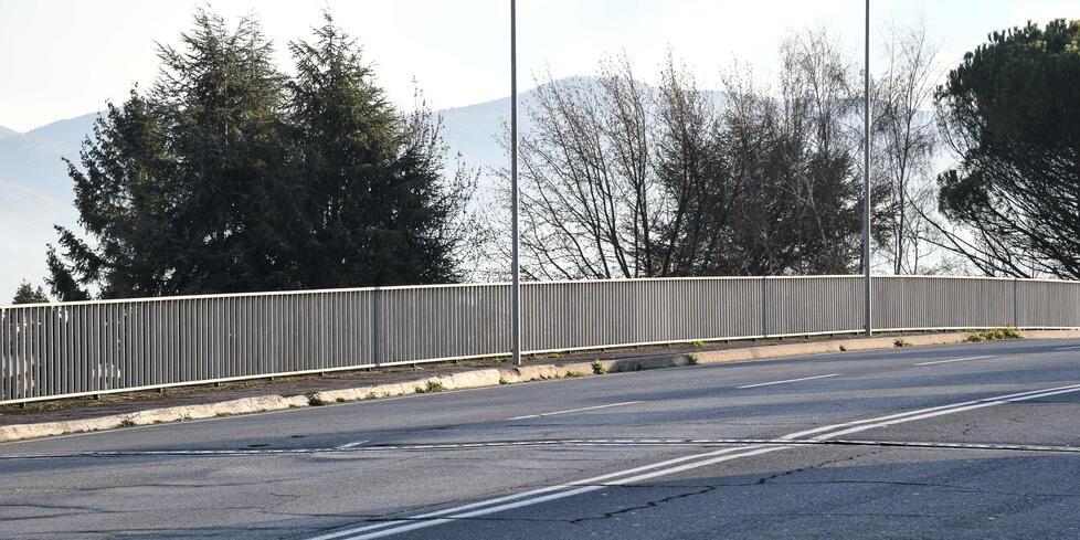 Una veduta di viale Europa lungo il percorso del ponte