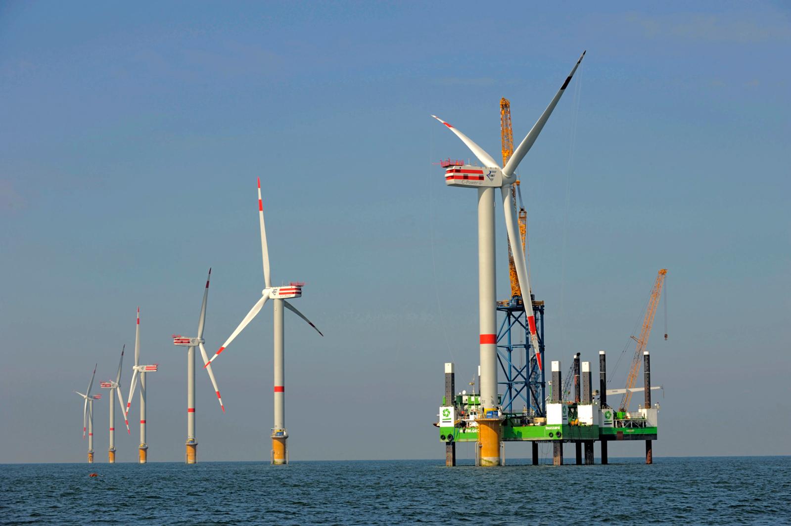 Impianto offshore nel mare del Belgio