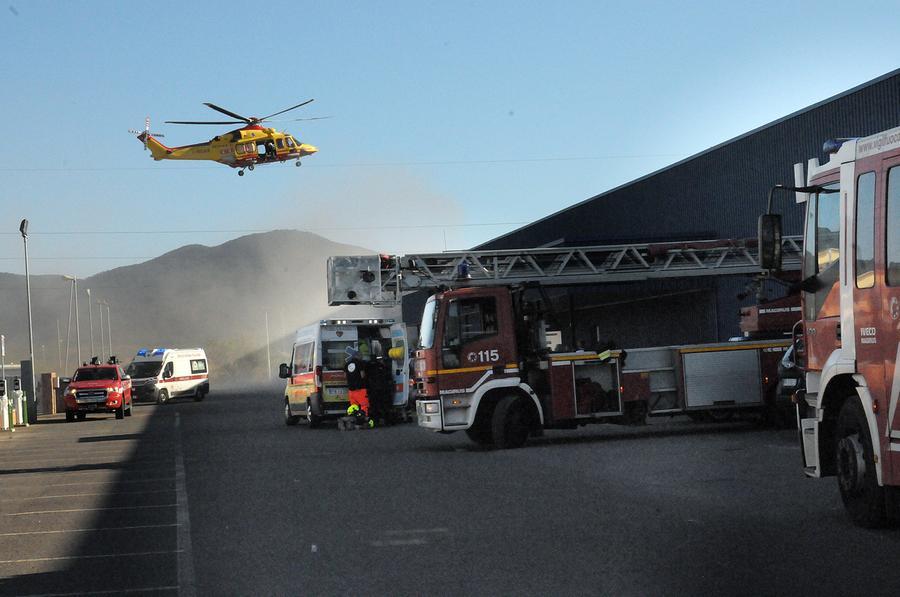 
	I soccorsi sul luogo dell'incidente (Foto Grassi)

