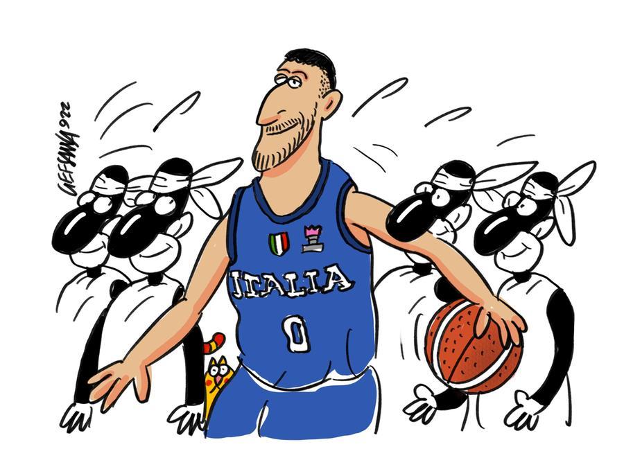 La vignetta di Gef: tanta Sardegna nella nazionale di basket