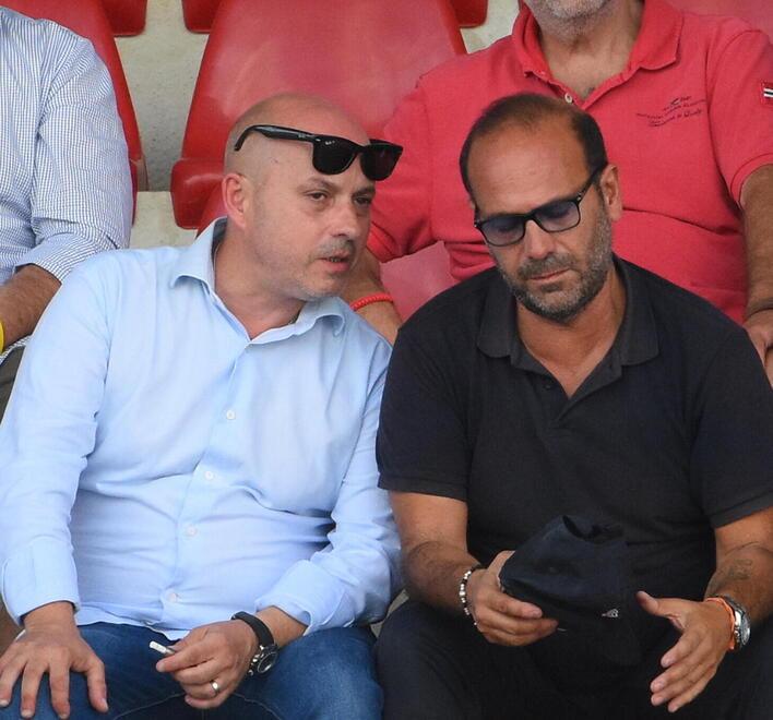 L’ad Luigi Cinelli con Salvatore Guida che oggi a Roma verrà nominato presidente dell’Us Grosseto (foto Bf)