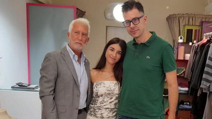 Irene Pardini con l’assessore Paolo Pesciatini e Simone Romoli