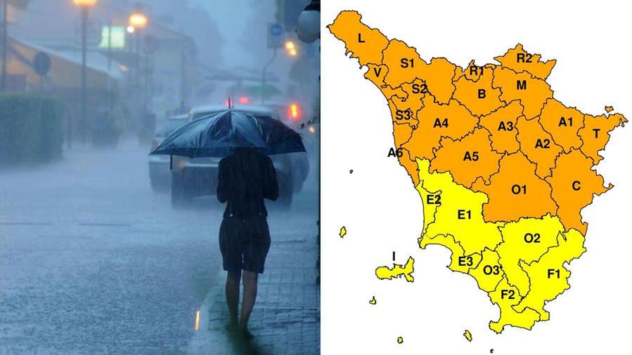 L’allerta arancione chiude l’estate: in Toscana arrivano i temporali. Ecco le zone a rischio