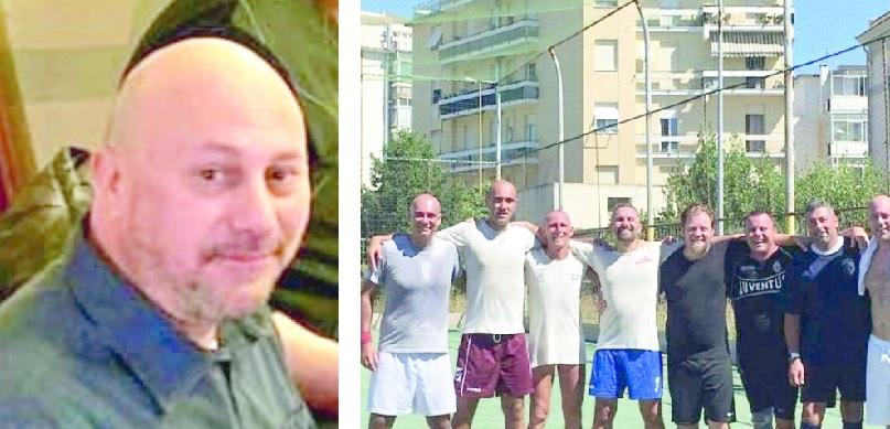 A sinistra Bruno Cantini e a destra in una foto con i compagni di squadra