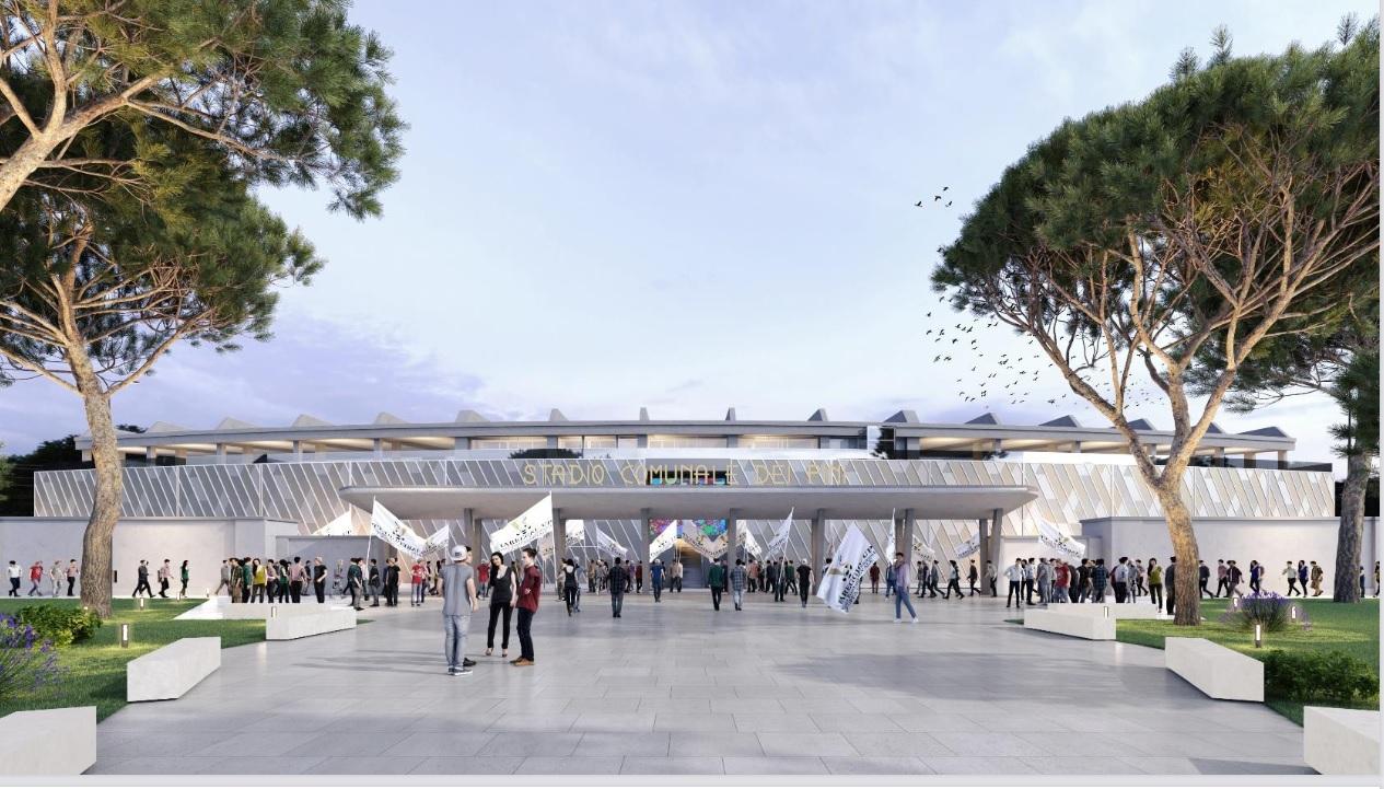 Viareggio, il nuovo stadio dei Pini avrà 3.750 posti: «Ma potrà anche ampliarsi». Parla il progettista 