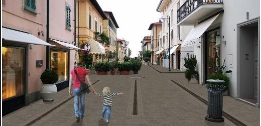 A Forte dei Marmi via ai lavori per la nuova zona pedonale in centro: ecco come sarà 
