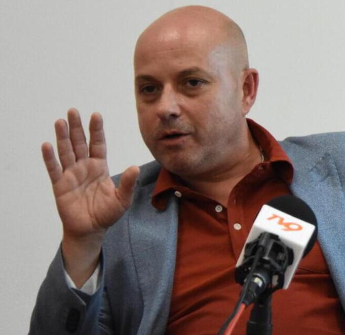 Salvatore Guida, nuovo proprietario e presidente dell’Us Grosseto, ceduto da Nicola Di Matteo che a sua volta aveva acquistato la società biancorossa dalla famiglia Ceri alla fine dello scorso anno (foto Bf)