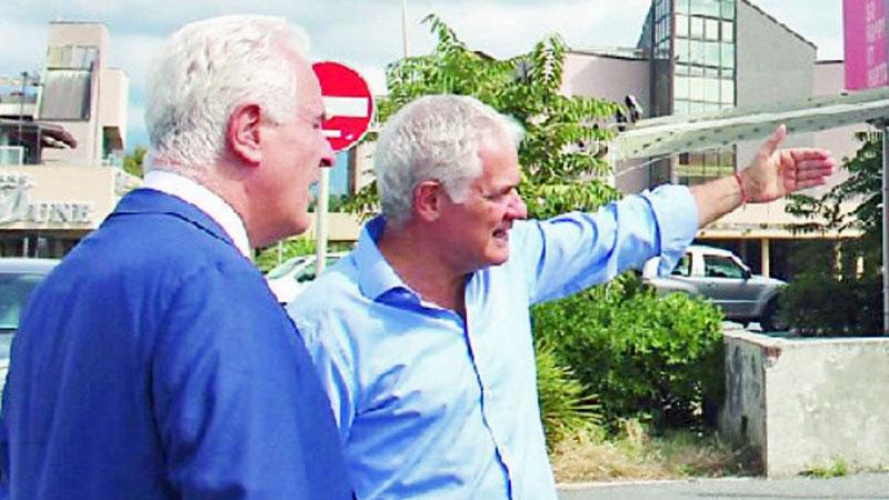 
	Pierucci e Giani davanti all&rsquo;ex Arlecchino


