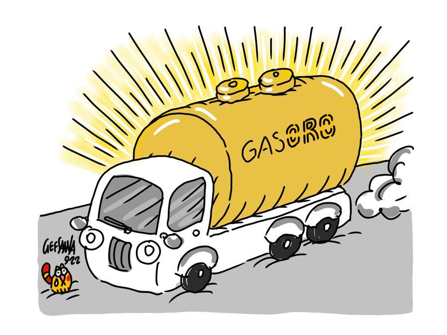 La vignetta di Gef: gasolio come l’oro, prezzi alle stelle