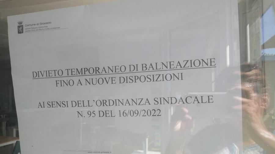 Divieto di balneazione a Marina di Grosseto