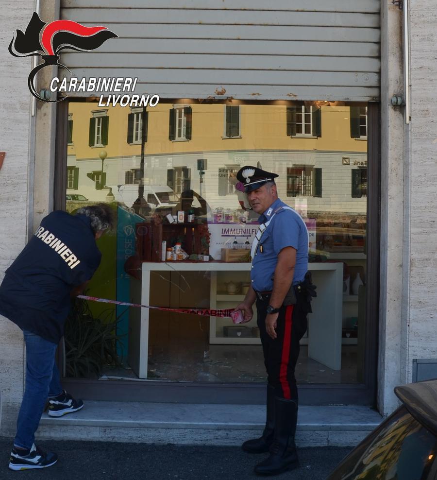 
	Il sopralluogo dei militari in via Maggi (foto carabinieri di Livorno)


