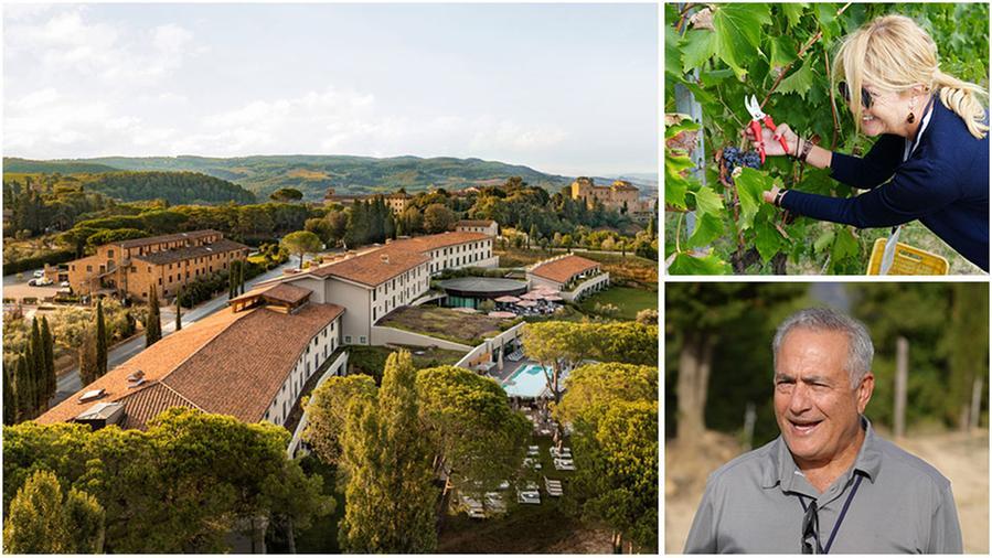 Il borgo di Castelfalfi, Anne durante la vendemmia e il marito Frank