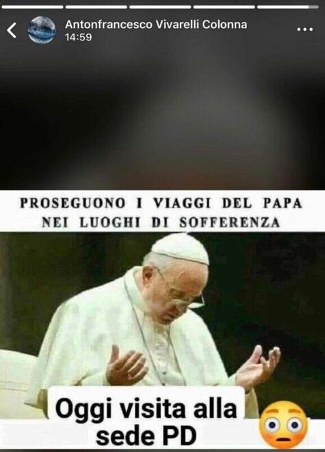 Bufera del Pd sul meme di Vivarelli: «Così il sindaco offende chi soffre»