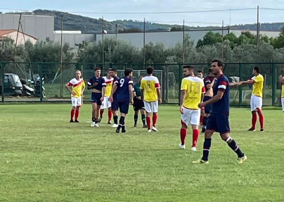 Una foto della partita disputata ieri a Donoratico