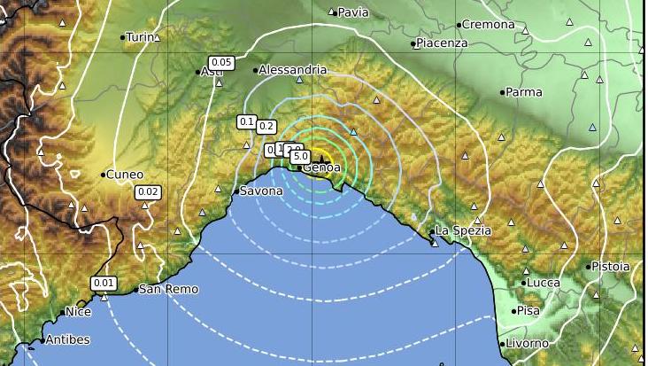 Terremoto: forte scossa di magnitudo 4.2 a Genova. Avvertita fino a Carrara