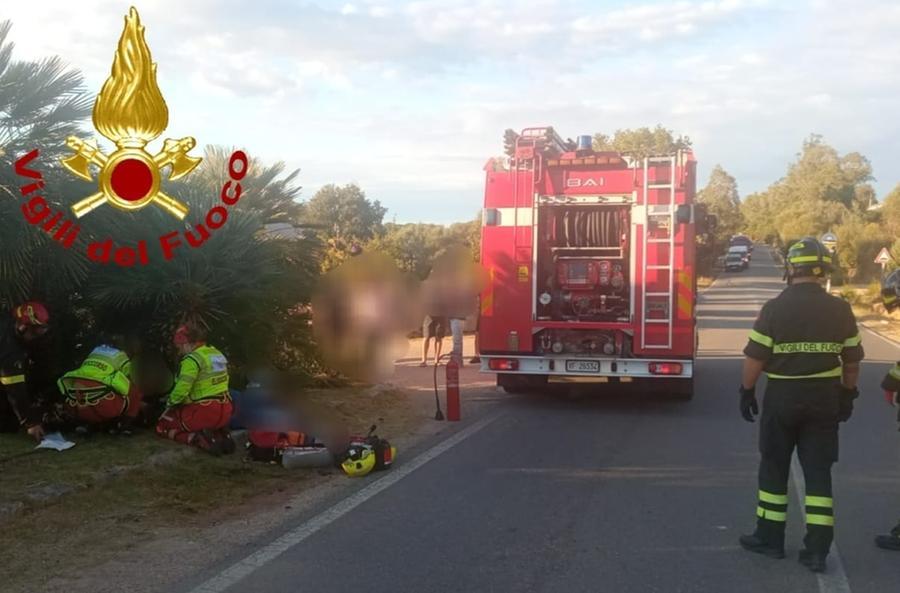 Scontro frontale auto-moto sulla Arzachena-Baia Sardinia: feriti i conducenti