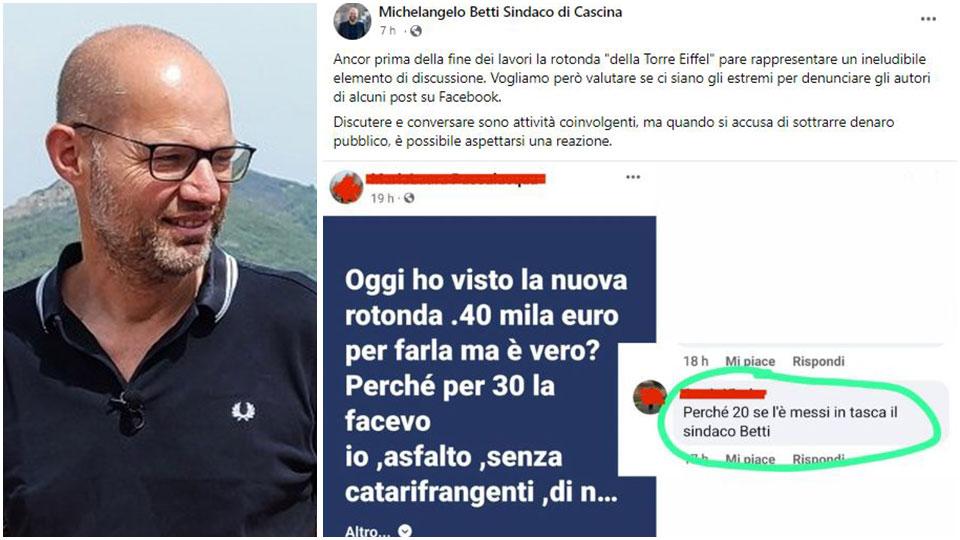 Il sindaco Betti minaccia querele: «Basta calunnie sui social» 