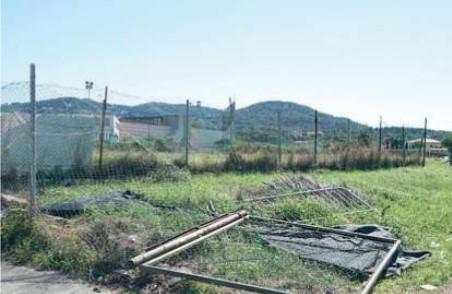 Le condizioni attuali del campo sportivo Busoni
