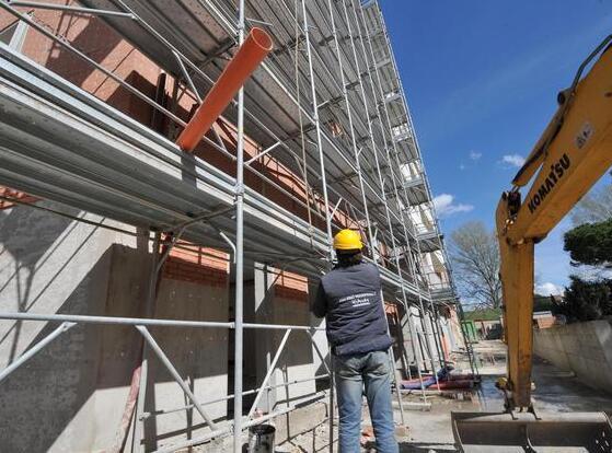 Un cantiere edile (foto d'archivio)