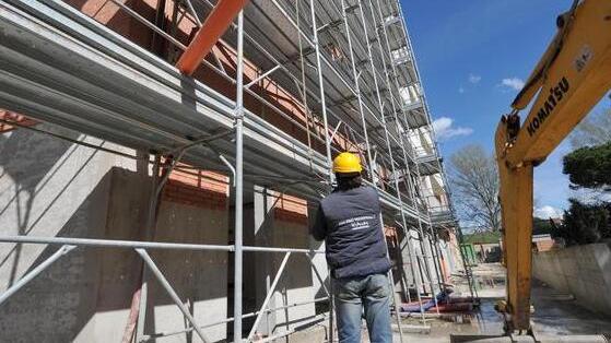 Un cantiere edile (foto d'archivio)