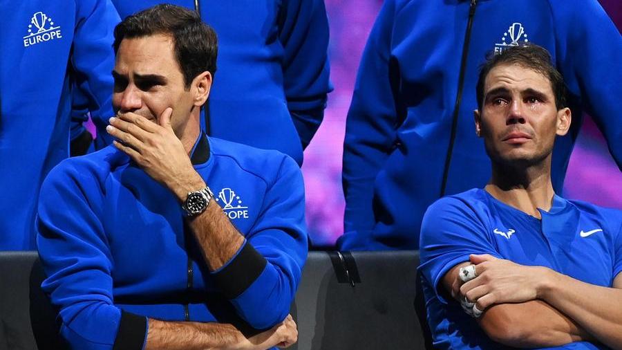 Le lacrime di Federer e Nadal