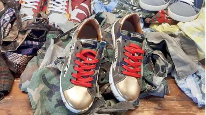 Alcune delle sneakers create da “Le Signe”