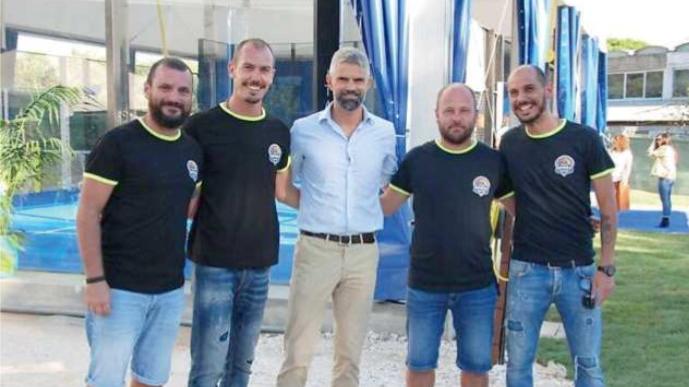 Da sinistra Alberto Mazzola, Francesco Pierucci, il sindaco Ferrari, Roberto Nali e Marco Pierucci