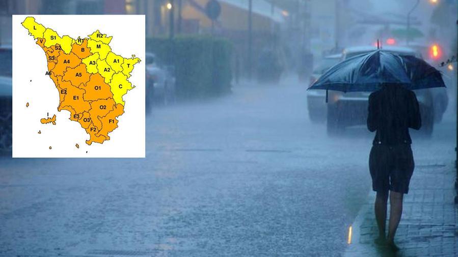Maltempo in Toscana, ora è allerta “arancione”. Non si escludono nubifragi