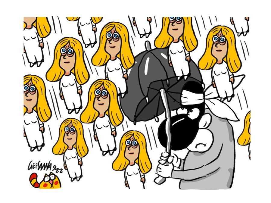 La vignetta di Gef: netta vittoria della Meloni anche nell’isola