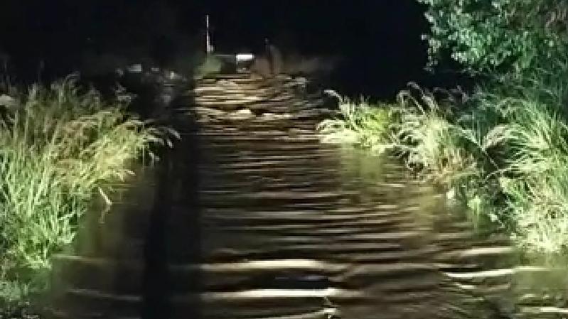 Ecco come appariva ieri sera il torrente Fiascone nel territorio di Manciano