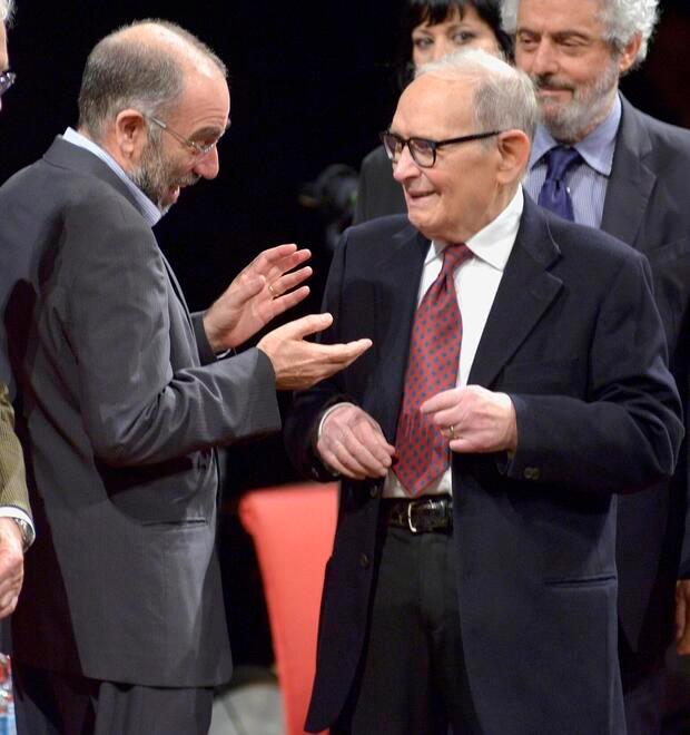 Una foto di Tornatore con Ennio Morricone
