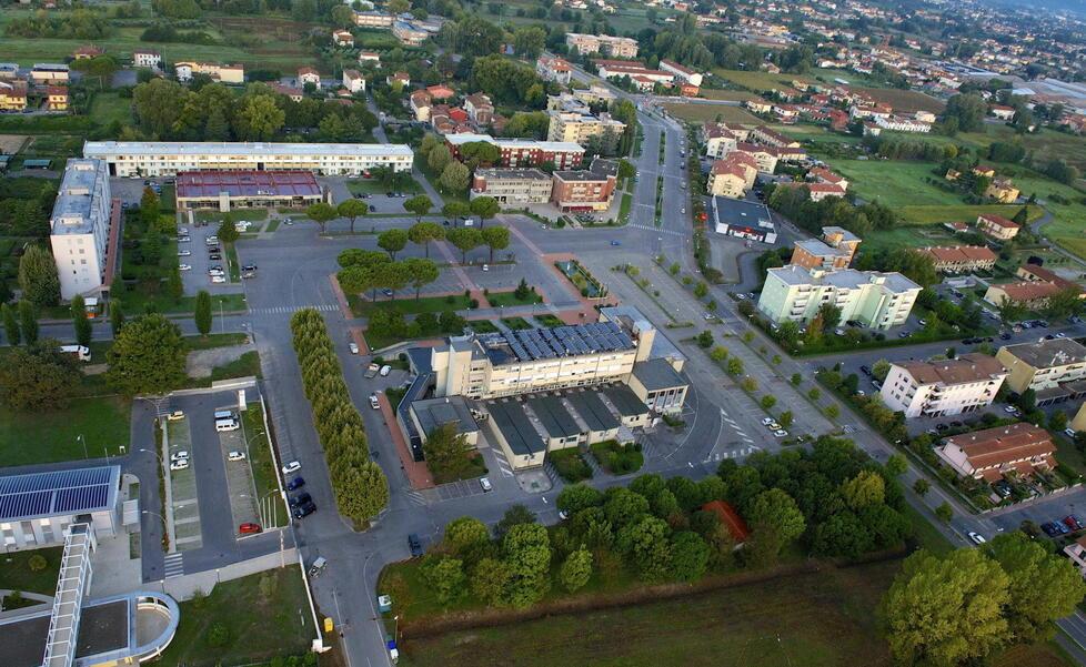 Il centro di Capannori oggetto del primo intervento