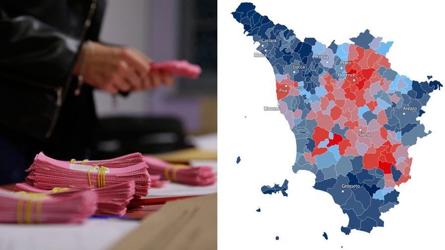 Elezioni, i nuovi colori dei comuni in Toscana e il sorpasso di FdI: le mappe interattive