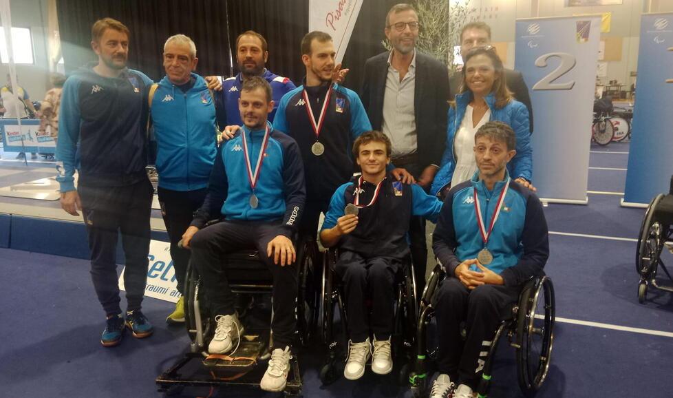 Nella foto la squadra dell’Italia che ha preso parte alla tappa di Coppa del Mondo andata in scena sulle pedane del Cus Pisa