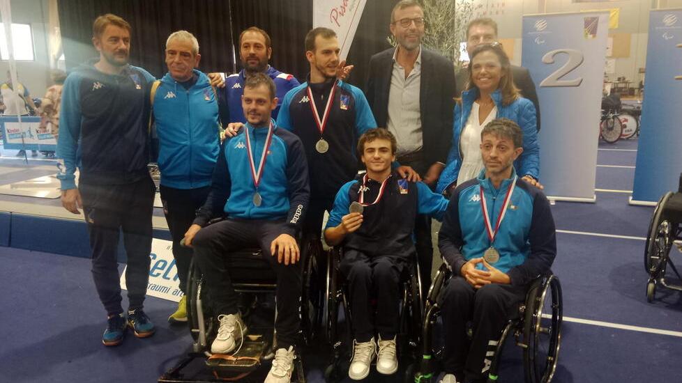 Nella foto la squadra dell’Italia che ha preso parte alla tappa di Coppa del Mondo andata in scena sulle pedane del Cus Pisa