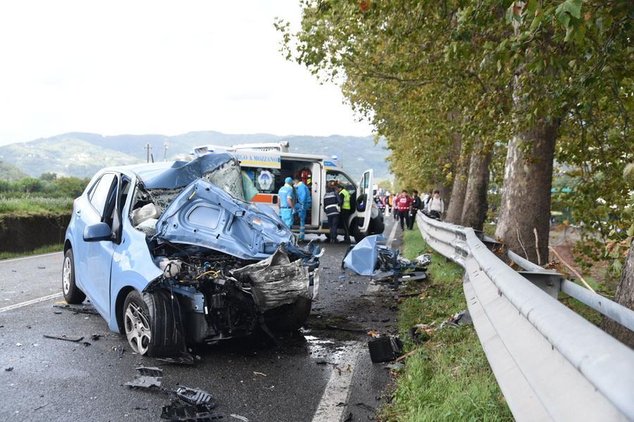 
	L'auto in cui ha perso la vita la donna

