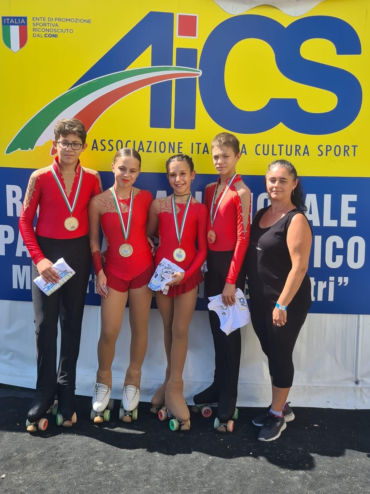 Pioggia di medaglie per la Torre ai campionati nazionali Aics di Misano
