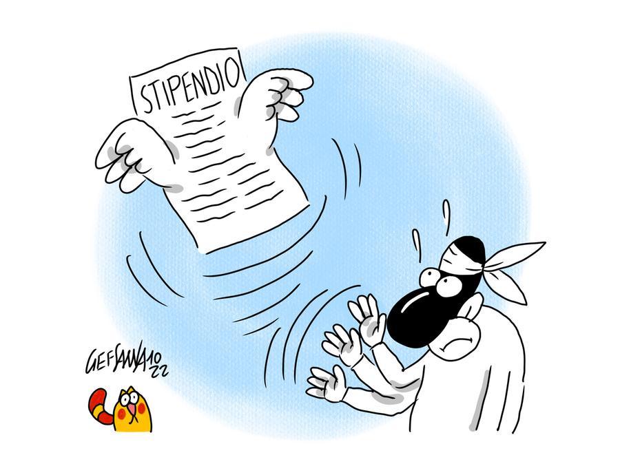 La vignetta di Gef: prezzi alle stelle, stipendi insufficienti