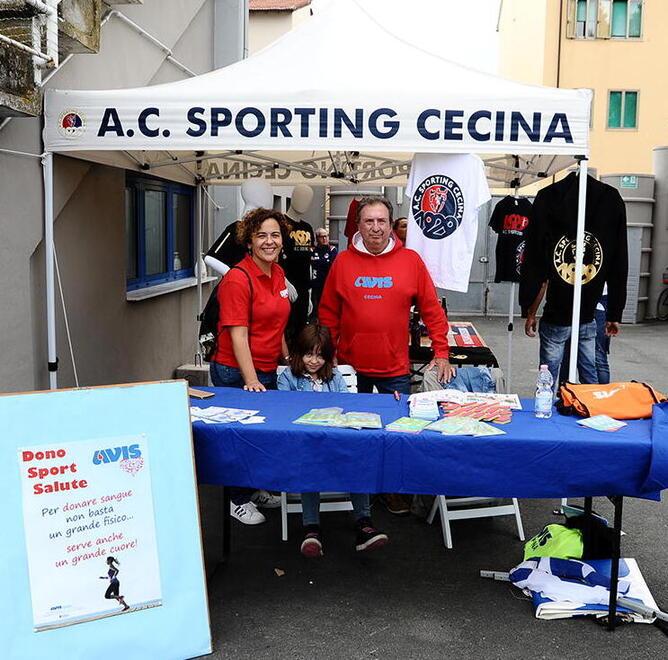 
	Il gazebo&nbsp;dell&rsquo;Avis&nbsp;allestito alle&nbsp;porte dello&nbsp;stadio &ldquo;Loris&nbsp;Rossetti&rdquo;&nbsp;di Cecina

