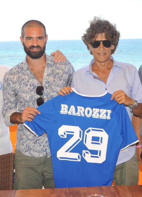 Leonardo Barozzi durante la presentazione da nuovo giocatore del Follonica