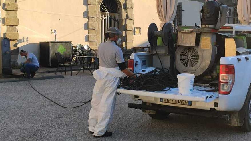 L’opera di disinfestazione ha interessato la zona intorno a piazza Antelminelli e la Cattedrale